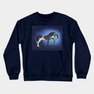 Dapple Gray Pinto Horse Crewneck Sweatshirt